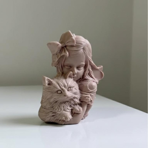 قالب سیلیکونی شمع دختر و پیشی