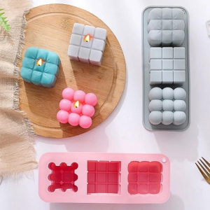 قالب شمع سیلیکونی وارداتی روبیک ۳ تایی جور