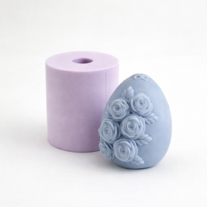 قالب سیلیکونی شمع تخم مرغ گل رز