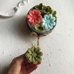 قالب سیلیکونی شمع گل کالاندولا ژورنالی 6cm