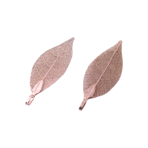 آویز برگ برنجی رزگلد 