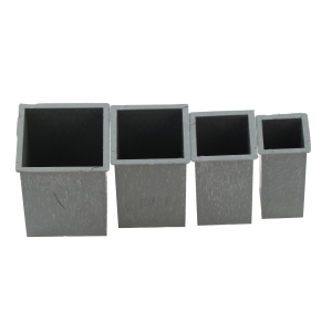 قالب شمع پلاستیکی مکعبی بسته ۴عددی ارتفاع ۸ سانت کد 8010