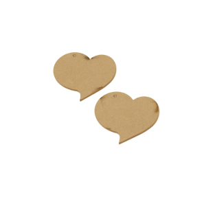  آویز گوشواره پلکسی شفاف طرح قلب کوچک