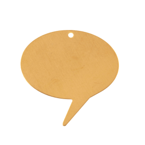 آویز برنجی طرح پیام 3.7*3.7 cm