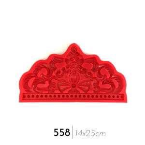 قالب سیلیکونی طرح تاج با مروارید بزرگ کد m558