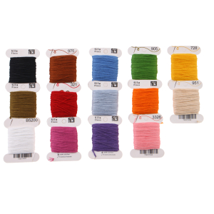 بسته ۲۰ رنگ نخ سیلا تم سبز