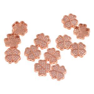 پلاک نگین دار برنجی کد 4/5 طرح گل