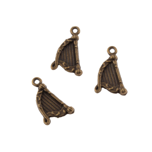 پلاک آویز زردقلم طرح ساز 20x11mm