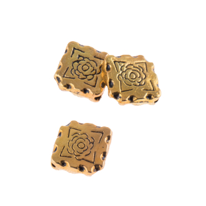 خرج بین کار مربع طرحدار طلایی 9 mm