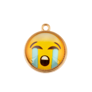 پلاک آویز رزینی طرح ایموجی 18 mm