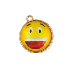 پلاک آویز رزینی طرح ایموجی 18 mm