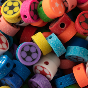 مهره فیمو عدد مخلوط سایز 8کد 57