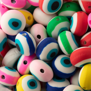 مهره فیمو طرح چشم نظر سایز 12کد 87