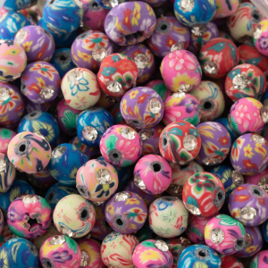 مهره فیمو عدد نگین دار سایز 10کد 90